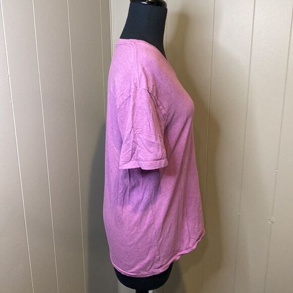 Banana Republic Medium V Neck T Shirt Sarong Purple Soft Wash - Picture 3 of 7